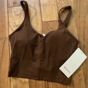 LULULEMON ALIGN Tank Top  Cropped JAVA Brown Coffee NWT 6 NULU Gorgeous!